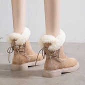 Ежедневни дамски боти с пух и мека подплата