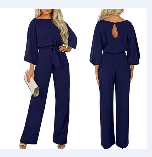 Lezser női hosszú jumpruha 3/4-es ujjal