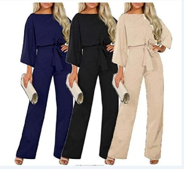 Lezser női hosszú jumpruha 3/4-es ujjal