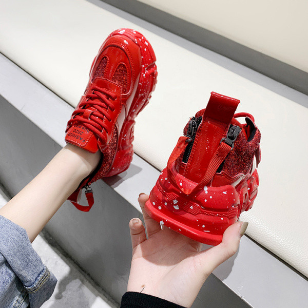 UUS Mudel naiste moodsad tossud läikivate osakeste ja kõrge tallaga