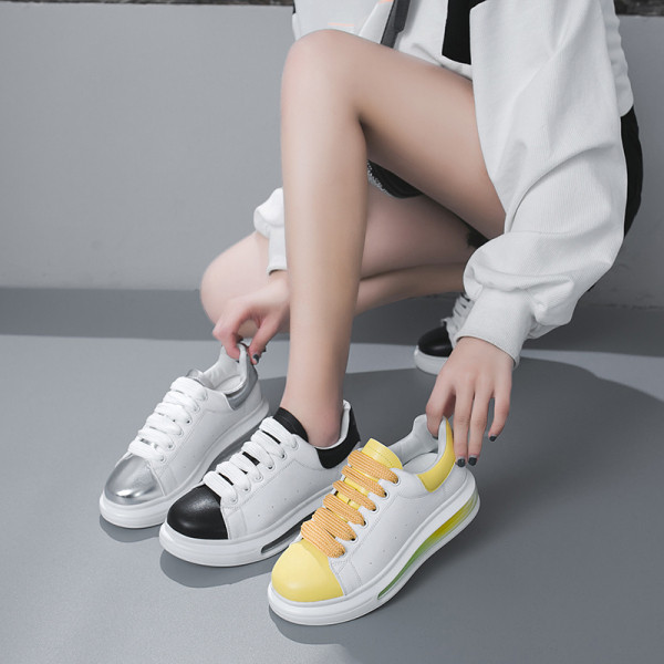 Ležerne ženske kožne tenisice sa zračnim jastucima