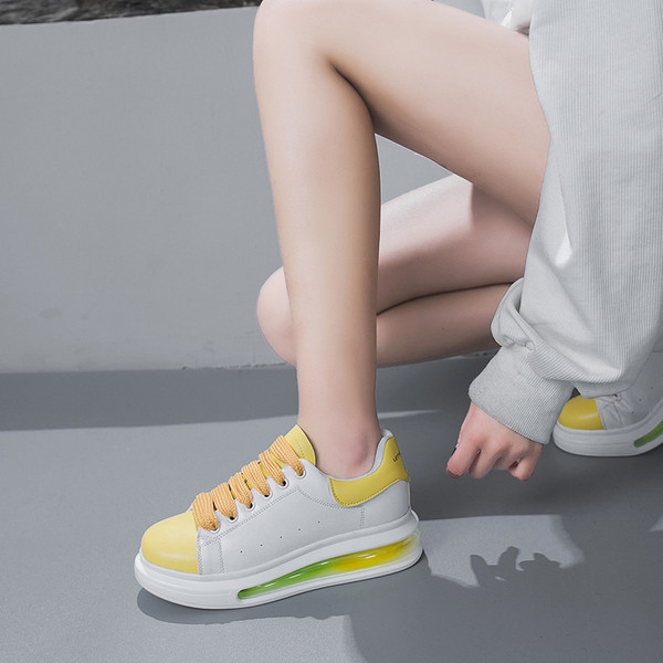 Ležerne ženske kožne tenisice sa zračnim jastucima