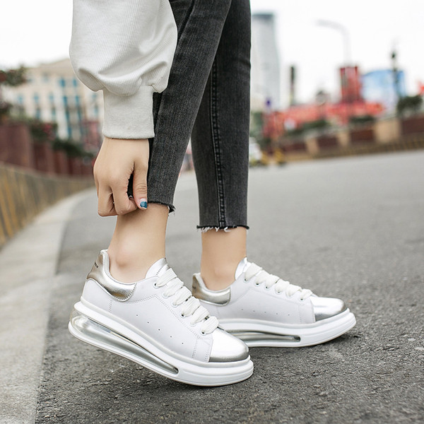 Ležerne ženske kožne tenisice sa zračnim jastucima