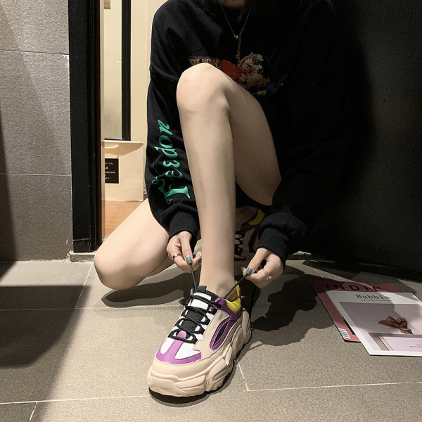 Moderne ženske tenisice u više boja s visokim grubim potplatom