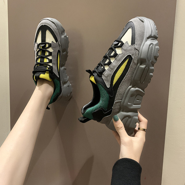 Moderne ženske tenisice u više boja s visokim grubim potplatom