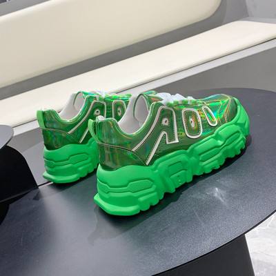 Модерни дамски лачени маратонки с холограмен ефект