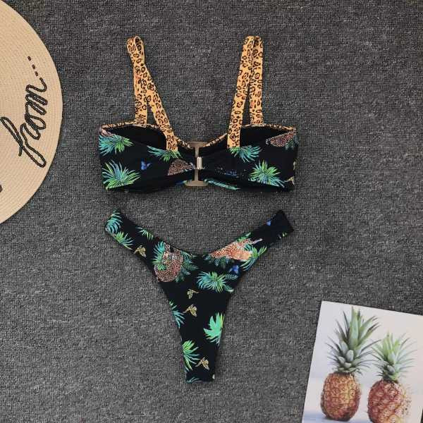 Γυναικεία μαγιό μπικίνι με λουριά και πλαστική πόρπη