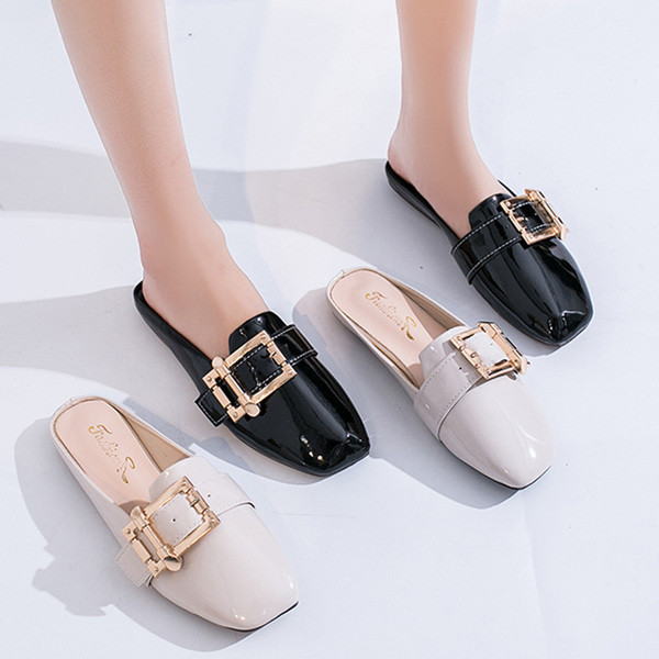 Naiste vabaaja sussid madala talla ja ökonahaga