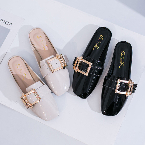 Naiste vabaaja sussid madala talla ja ökonahaga