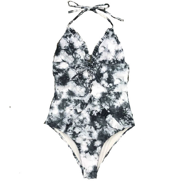 Täielik värvimustri ja lipsudega ujumistrikoo