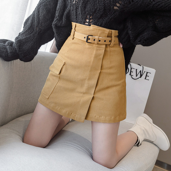 Naiste asümmeetriline teksaseelik vöö ja taskuga