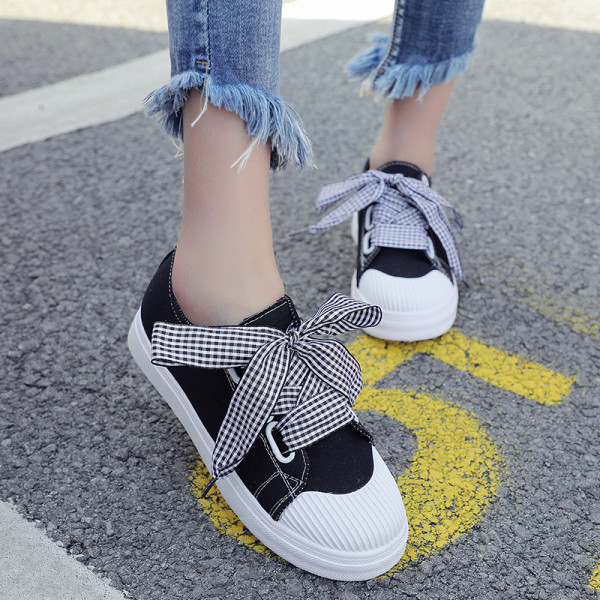 Uus mudel ruuduliste paeltega naiste tekstiilist tossud