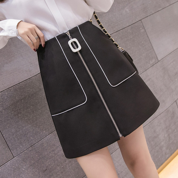 Uus mudel taskute ja lukuga naiste seelik