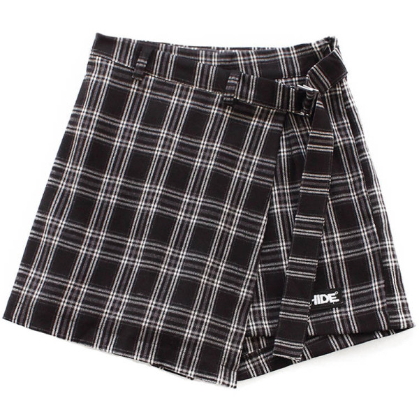 Moodsad lipsudega ruuduline seelik-püksid kõrge vöökohaga