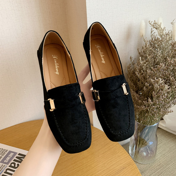 Дамски ежедневни мокасини от еко велур