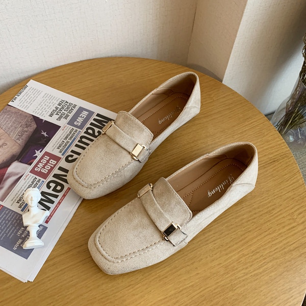 Дамски ежедневни мокасини от еко велур