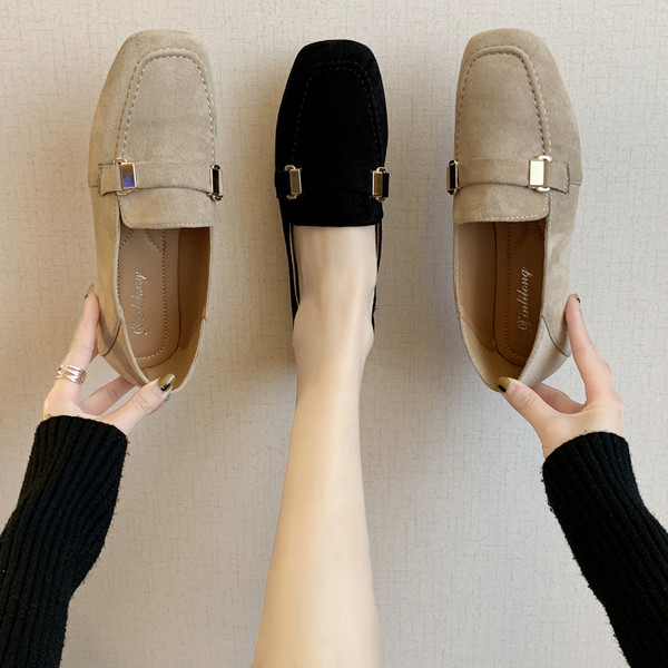 Дамски ежедневни мокасини от еко велур