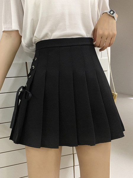 Új modell női rakott szoknya A-vonalú megkötővel