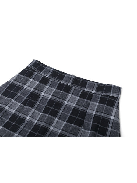 Naiste kõrge vöökohaga ruuduline seelik - retro stiilis A-joon