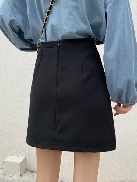 Uue mudeli kõrge vöökoha ja lipsudega naiste seelik