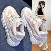 Модерни дамски маратонки с мека подплата и велкро лепенки 