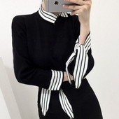 Naiste sügistalvine klassikalise kraega kampsun