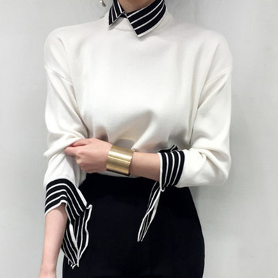 Naiste sügistalvine klassikalise kraega kampsun