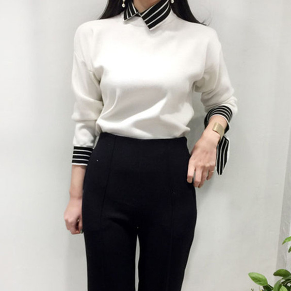 Naiste sügistalvine klassikalise kraega kampsun