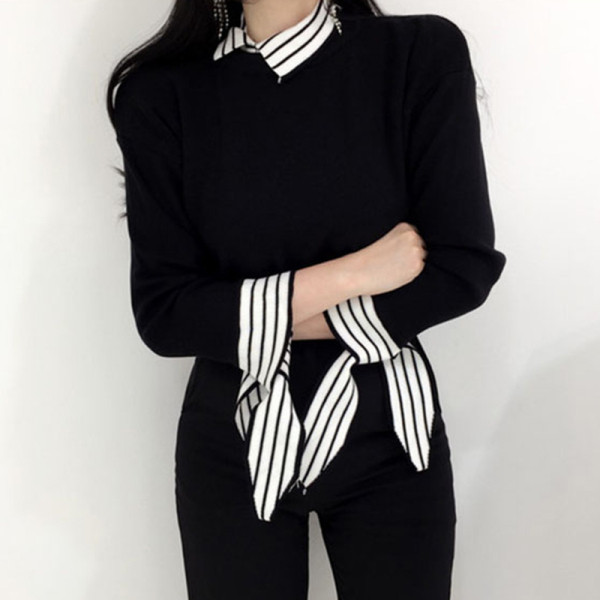 Naiste sügistalvine klassikalise kraega kampsun