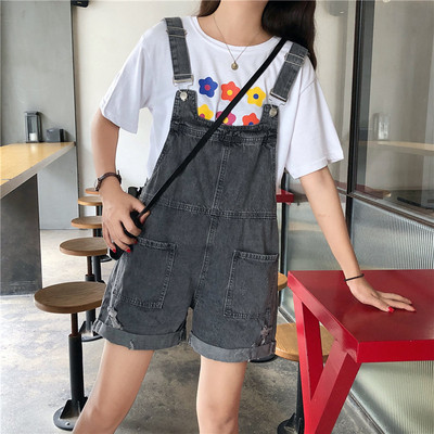 Rebenenud motiivide ja taskutega moodne naiste lühike kombinesoon