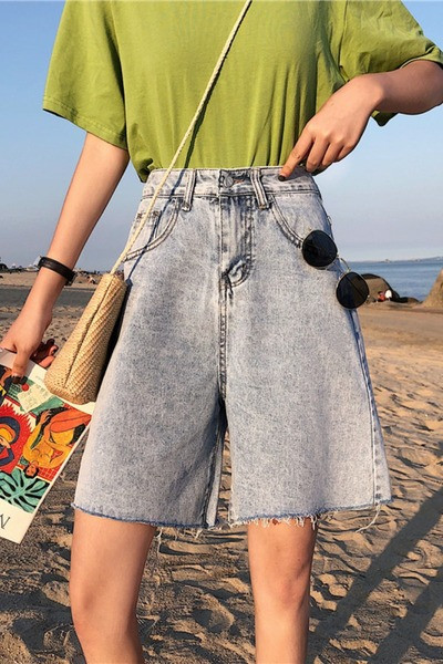 Naiste rebenenud motiividega teksapüksid 3/4