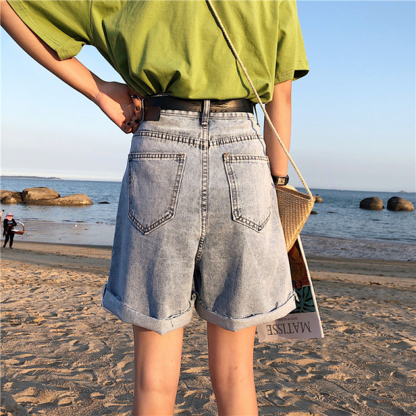 Naiste rebenenud motiividega teksapüksid 3/4