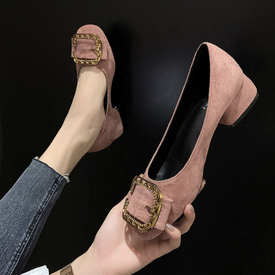 Öko-seemisnahast stiilsed metallpandlaga naiste kingad