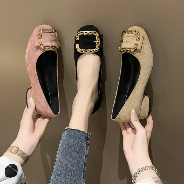 Öko-seemisnahast stiilsed metallpandlaga naiste kingad