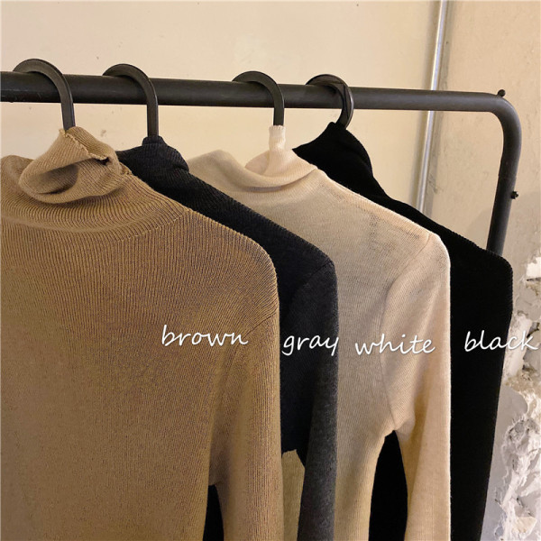 Kõrge kraega vabaaja naiste pluus velvetist jerseyst