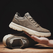 Мъжки маратонки от еко кожа с връзки и равна подметка