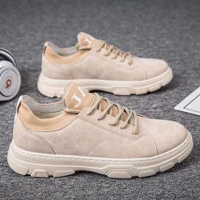 Мъжки маратонки от еко кожа с връзки и равна подметка