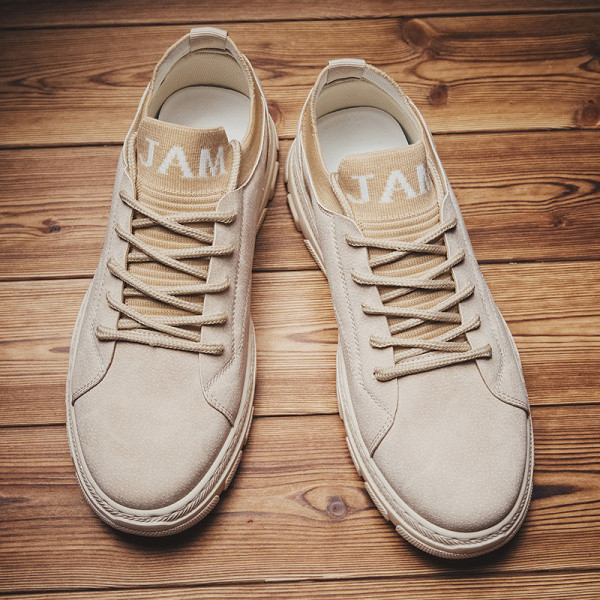 Мъжки маратонки от еко кожа с връзки и равна подметка