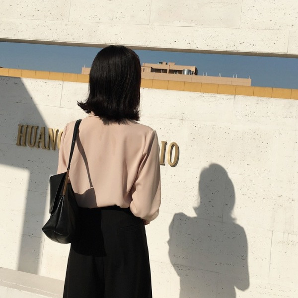 Moodne naiste särk klassikalise krae ja paeltega