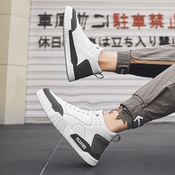 Öko velúrból készült, lezser férfi tornacipő fűzővel, lapos talppal