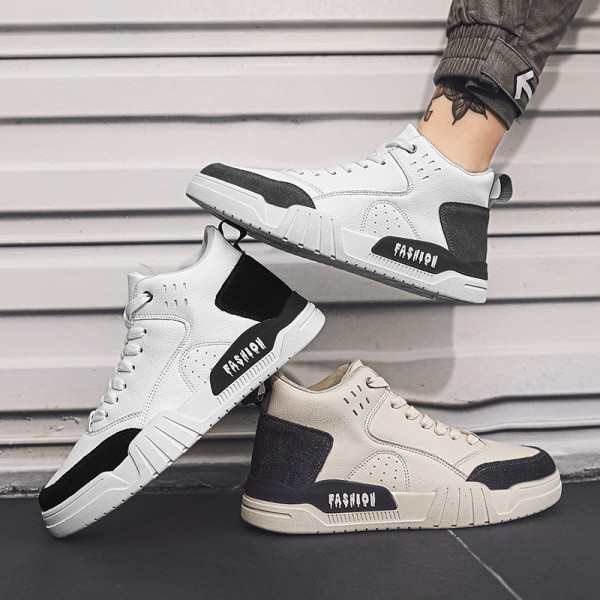 Öko velúrból készült, lezser férfi tornacipő fűzővel, lapos talppal