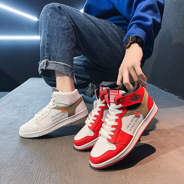 Öko-nahast valmistatud vabaaja meeste tossud paelte ja lameda tallaga