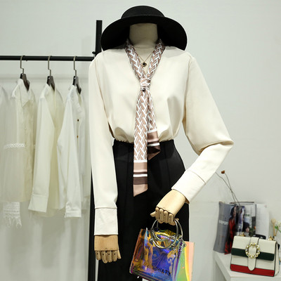 Uue mudeli lipsu ja pikkade varrukatega naiste särk