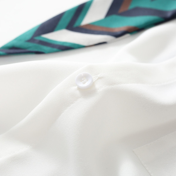 Uue mudeliga naiste särk klassikalise krae ja lipsuga