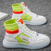 Αθλητικά πάνινα ανδρικά παπούτσια με κορδόνια και επίπεδη σόλα