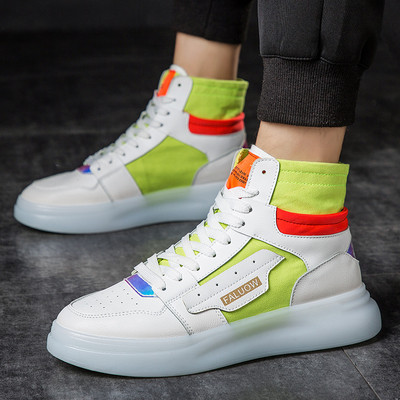 Αθλητικά πάνινα ανδρικά παπούτσια με κορδόνια και επίπεδη σόλα