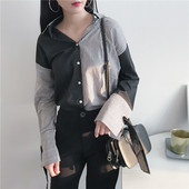 Tavaszi női kéttónusú ing - széles modell