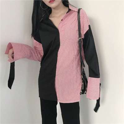 Tavaszi női kéttónusú ing - széles modell