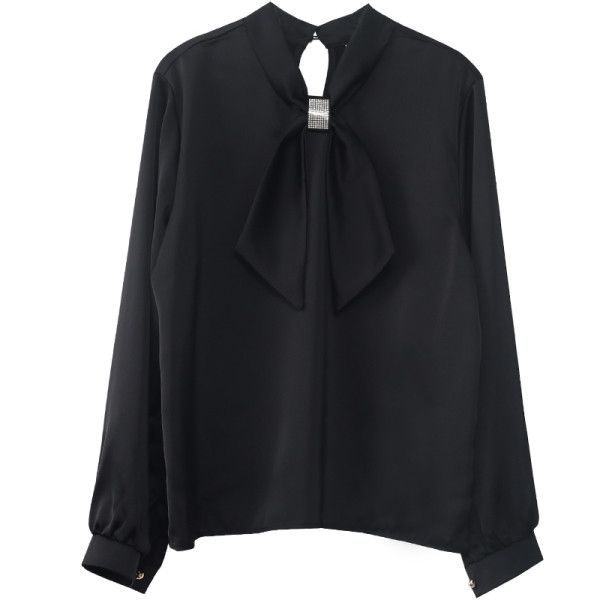 Naiste pikkade varrukatega satiinsärk - retro stiilis