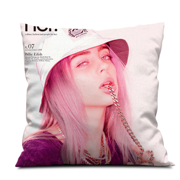 Billie Eilishi aplikatsiooniga dekoratiivne padi